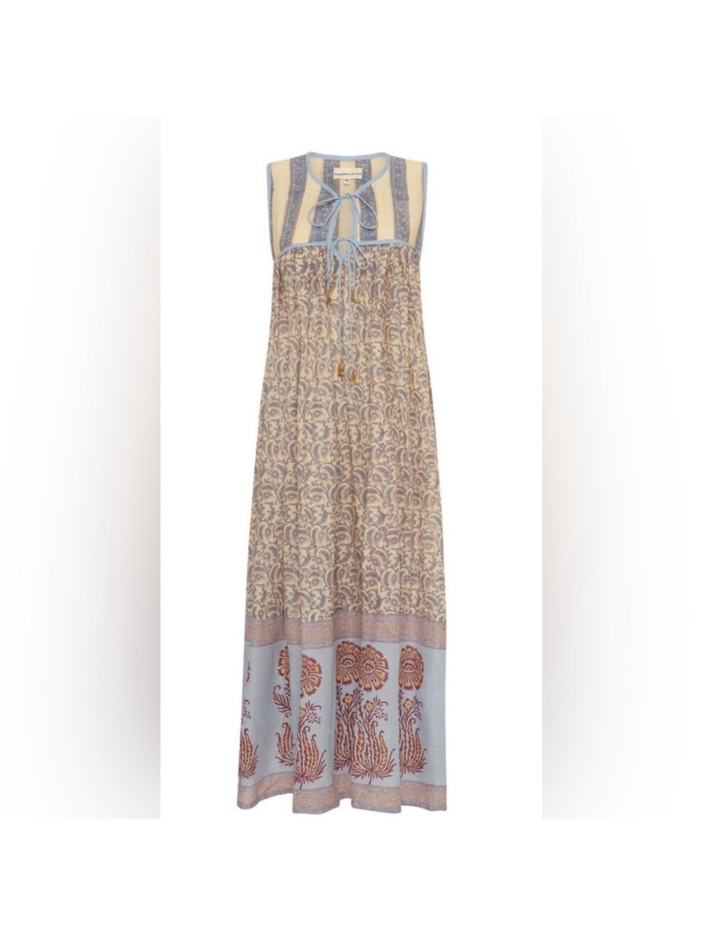 Daughters of India Aahana Dress Block Print Maxi size S